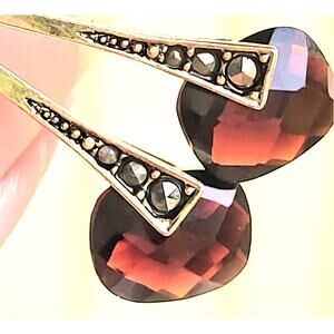 2 Pairs VTG Monet Gold Earrings Pierced Signed